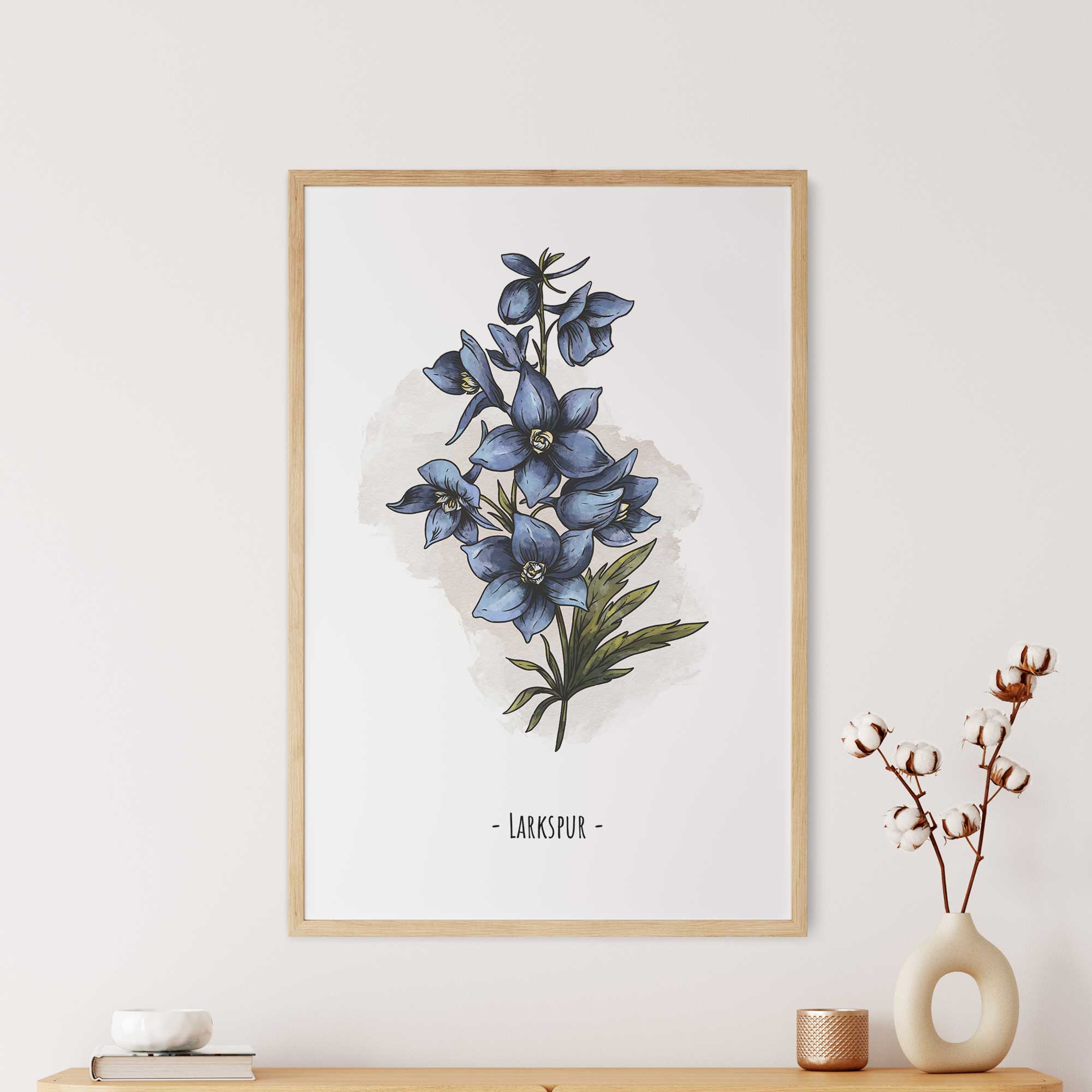 Birth Flower July “Larkspur”