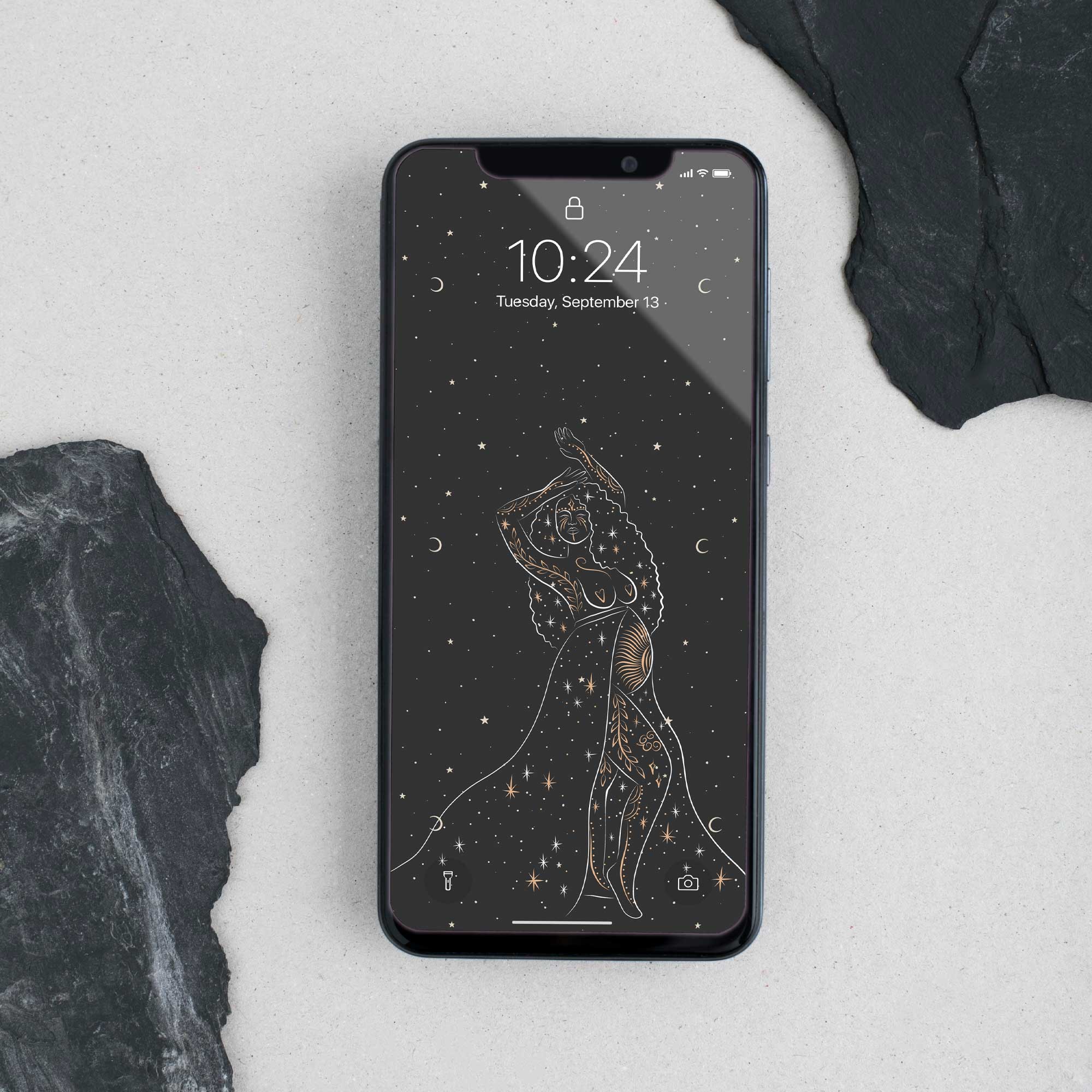 Phone Wallpaper “Pregnant Moon Goddess”