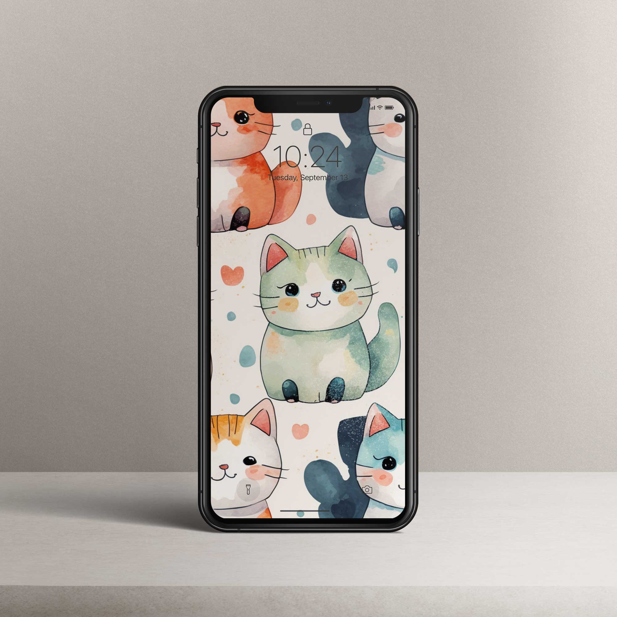 Phone Wallpaper “Vintage Cat”
