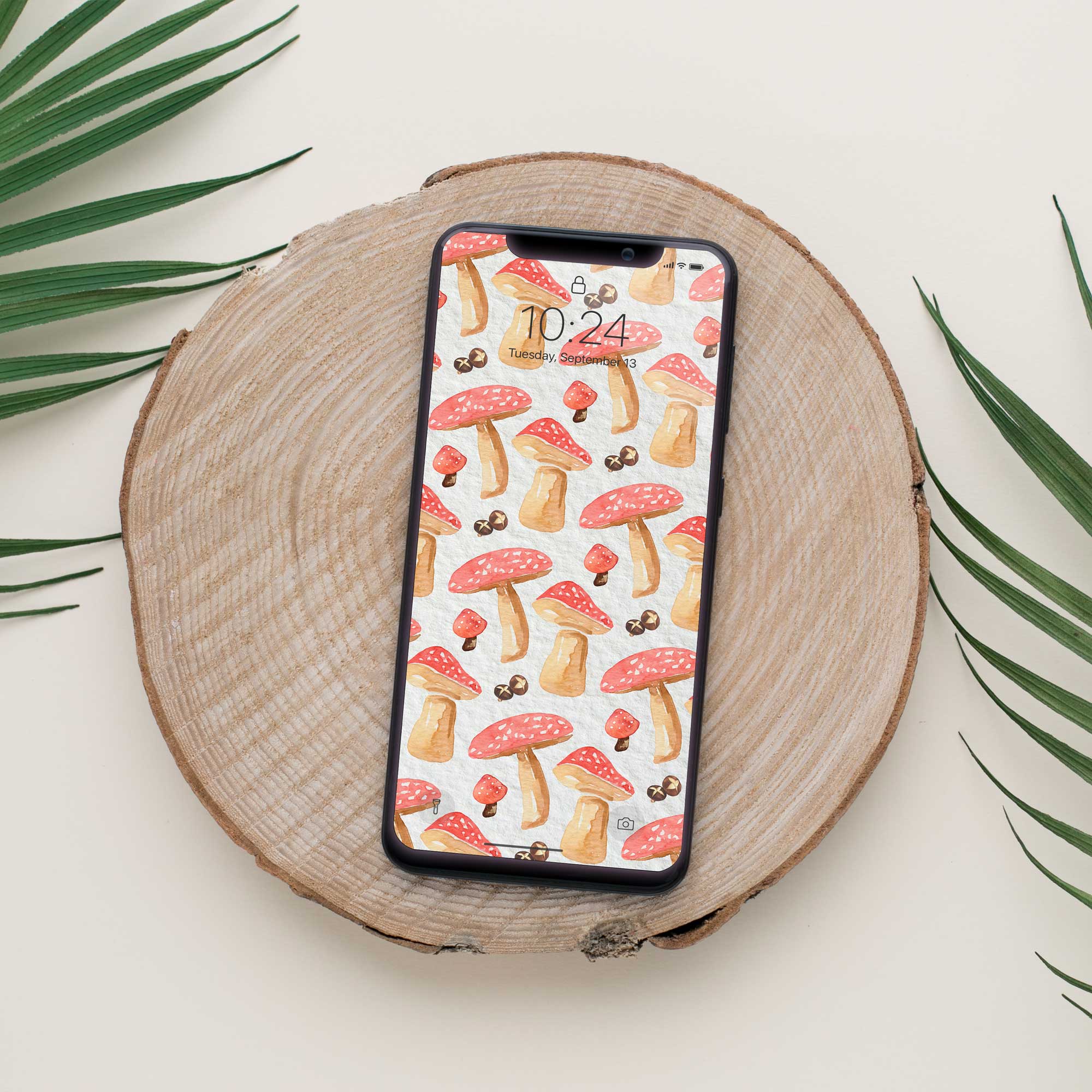 Phone Wallpaper “Watercolor Mushroom”