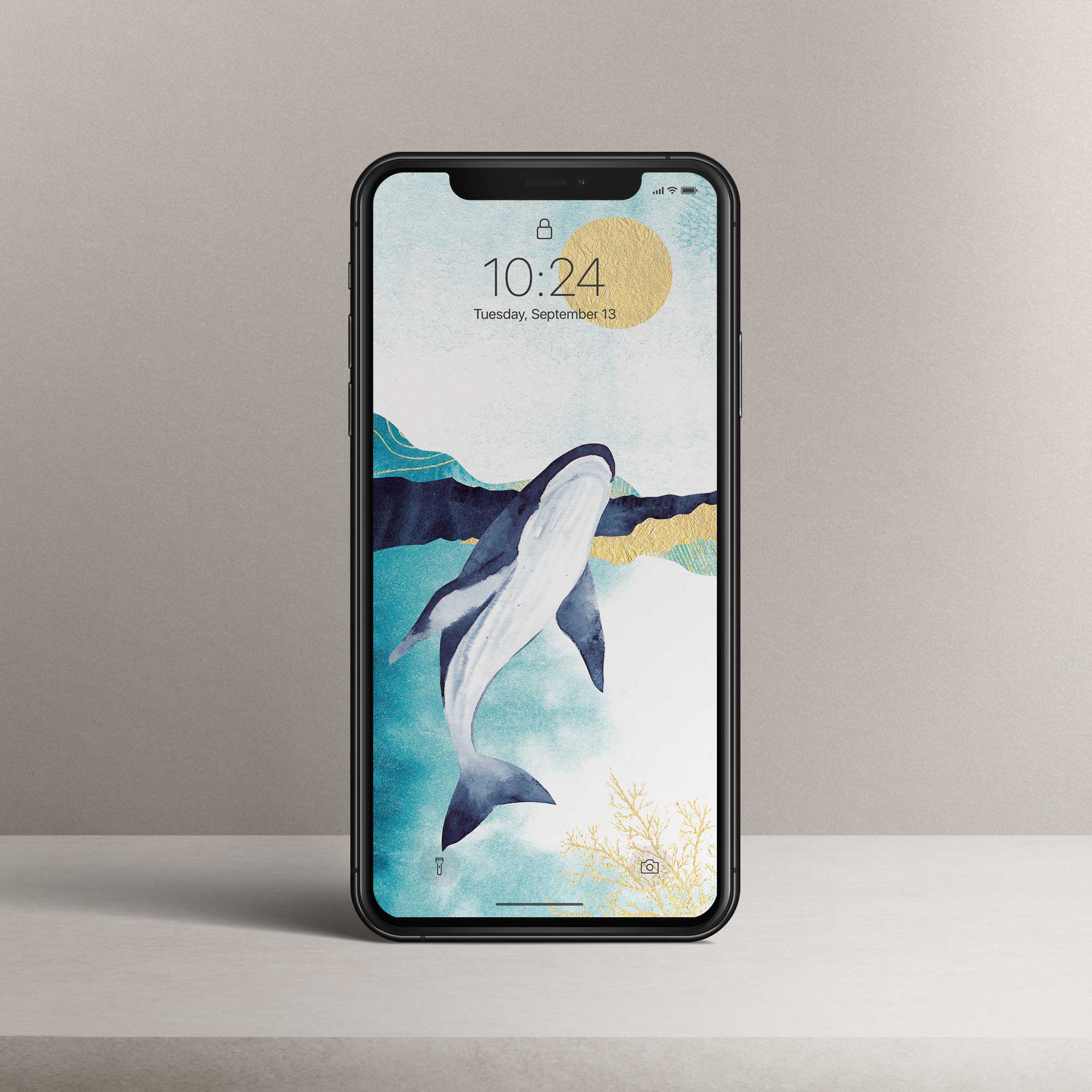 Phone Wallpaper “Watercolor Whale”