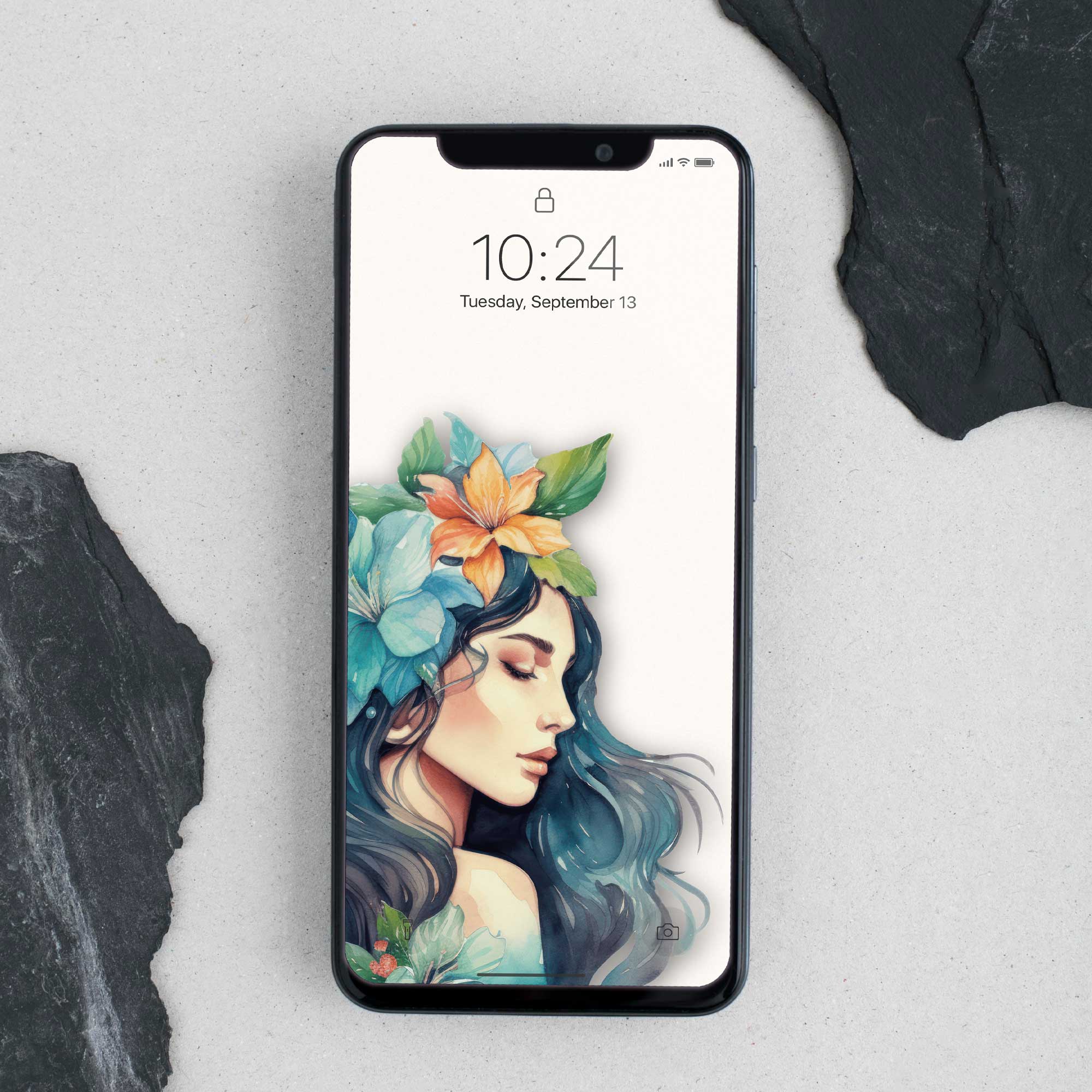 Phone Wallpaper “Watercolor Woman”
