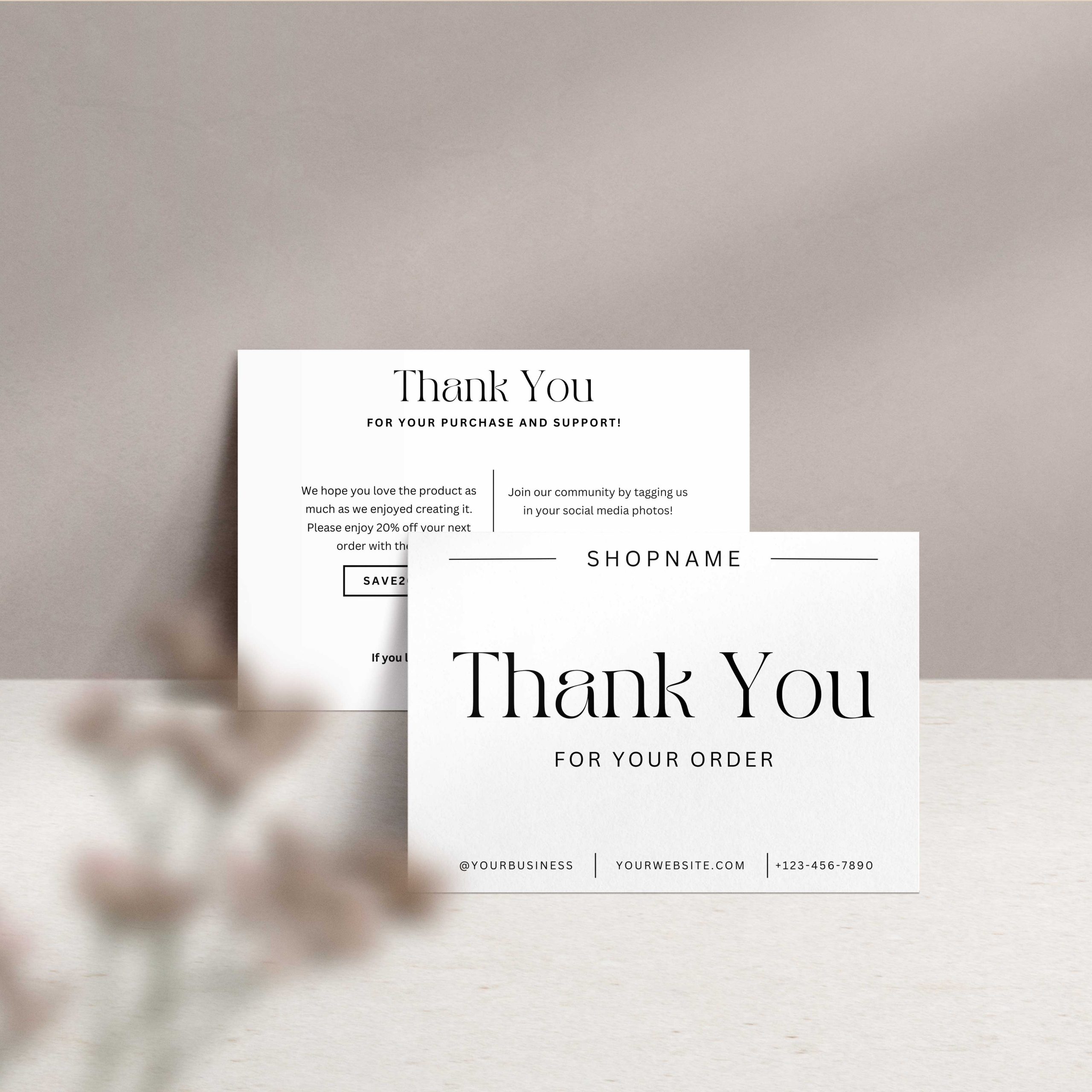 Thank You Card “Pearl”