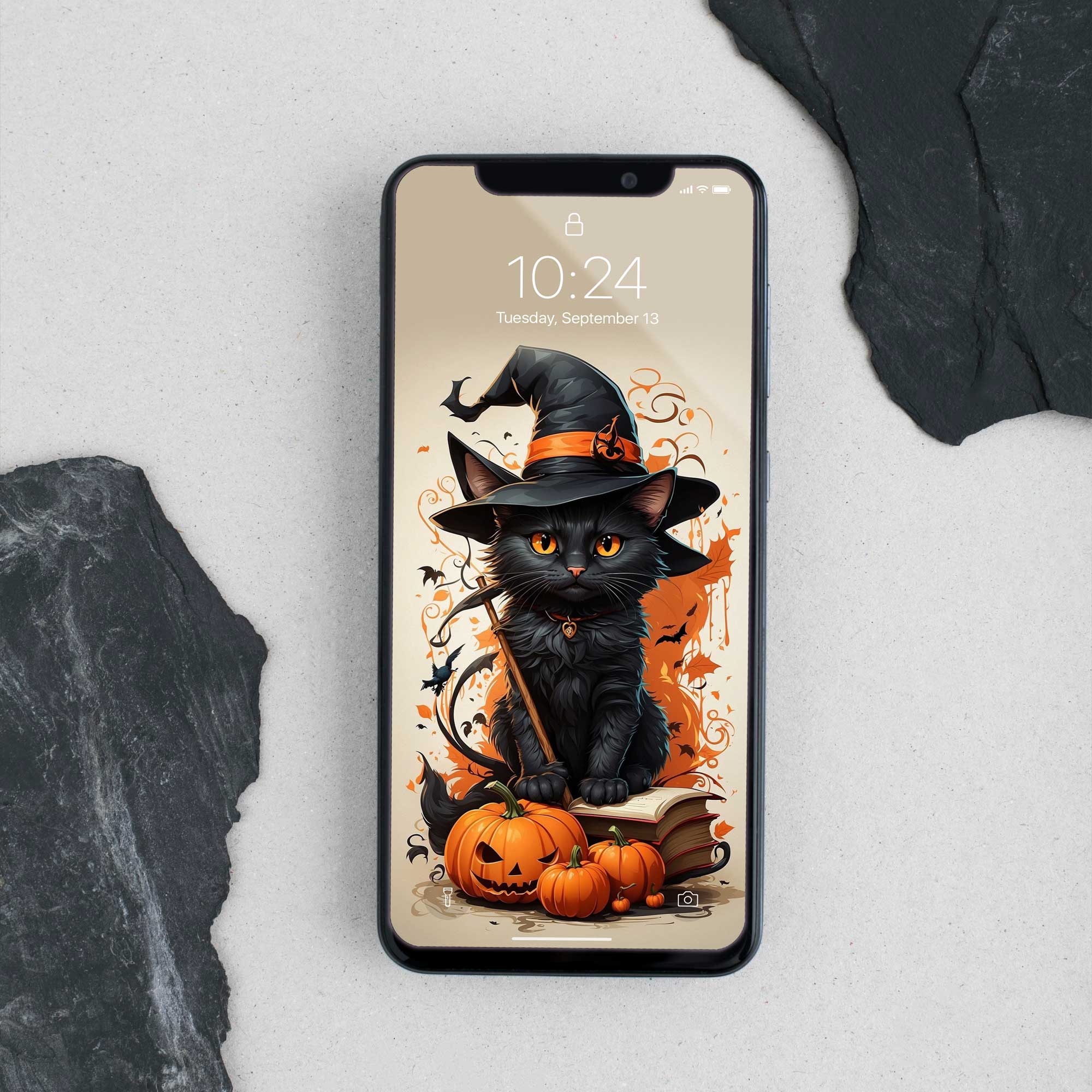 Phone Wallpaper “Witch Cat”