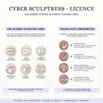 Commercial use licence guidelines and allowed usage for Cyber Sculptress digital PNG clipart graphics